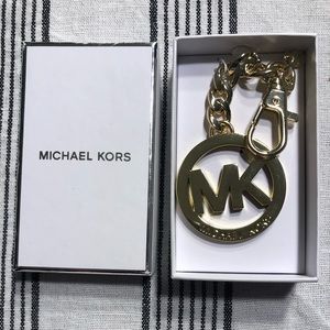 Michael Kors Gold Metal Keychain Purse Charm